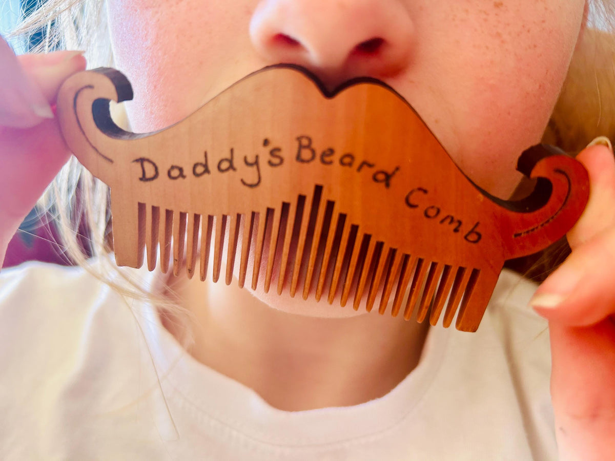 Personalised Moustache shaped facial comb
