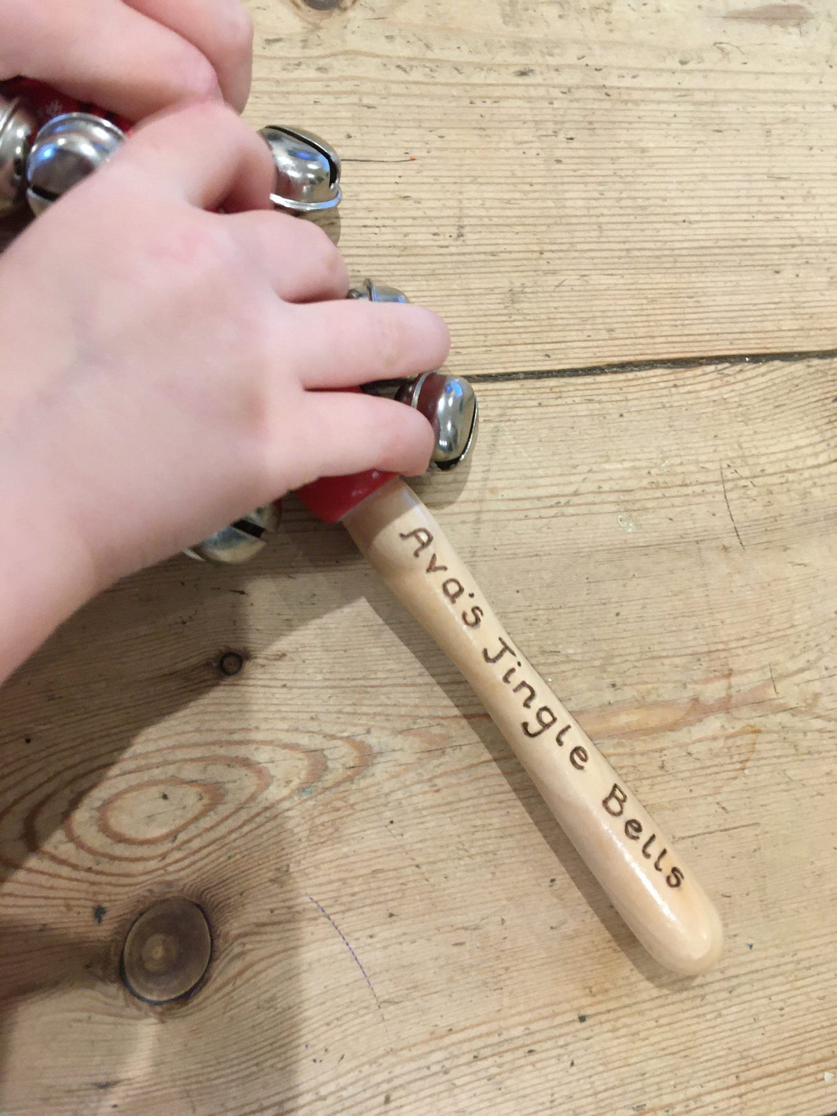 Festive personalised jingle bells green!