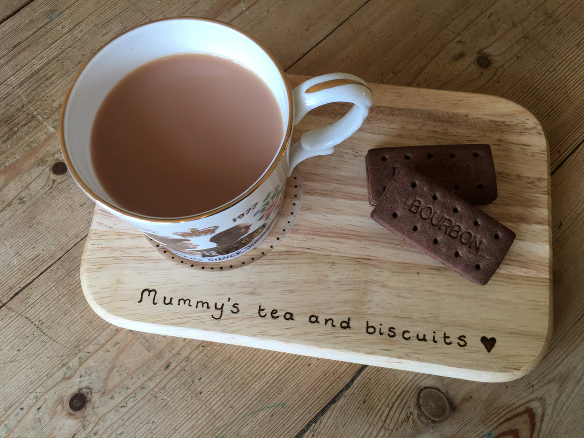 Personalised tea and biscuit tray