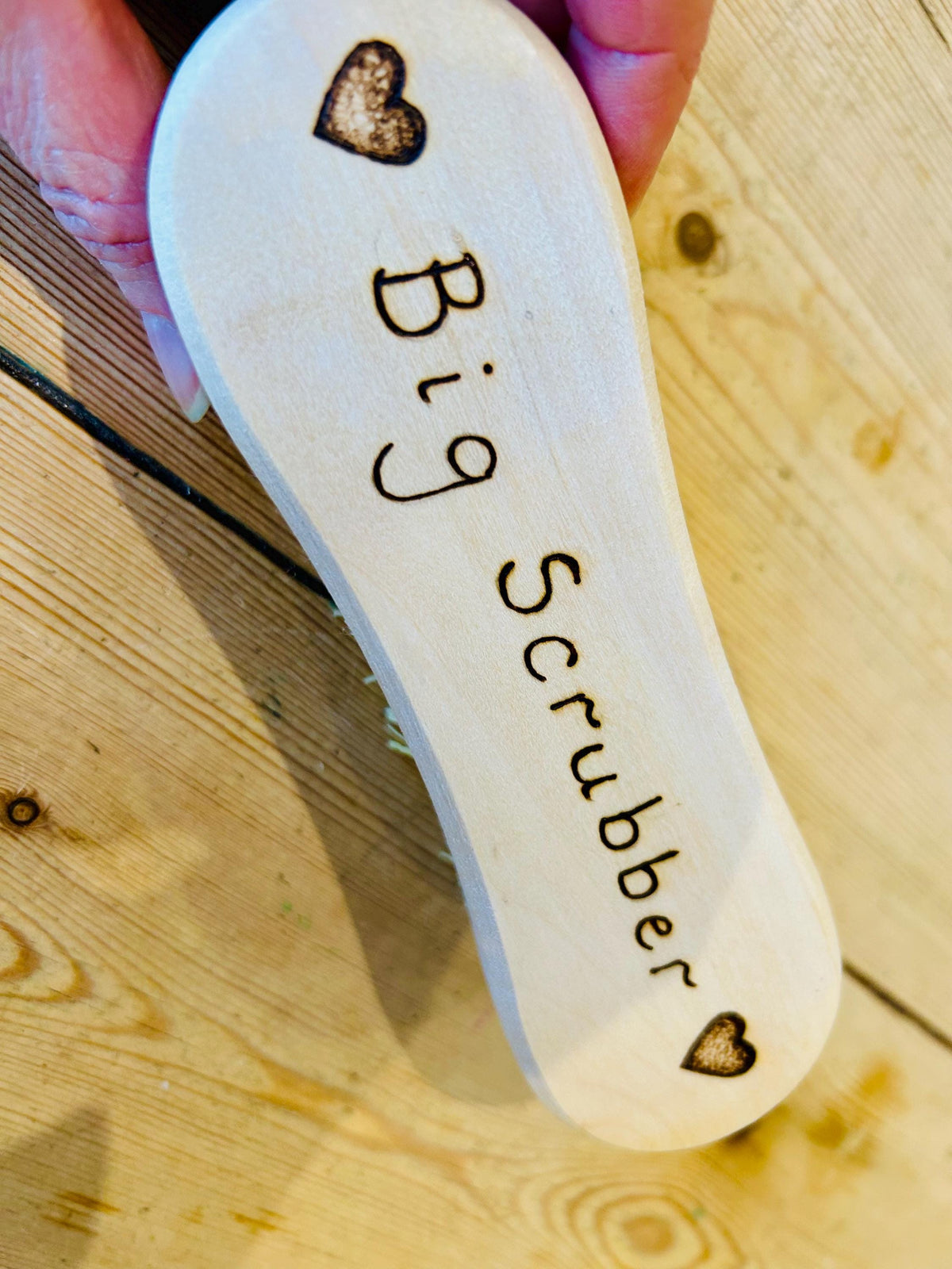 Personalised large scrubbing brush