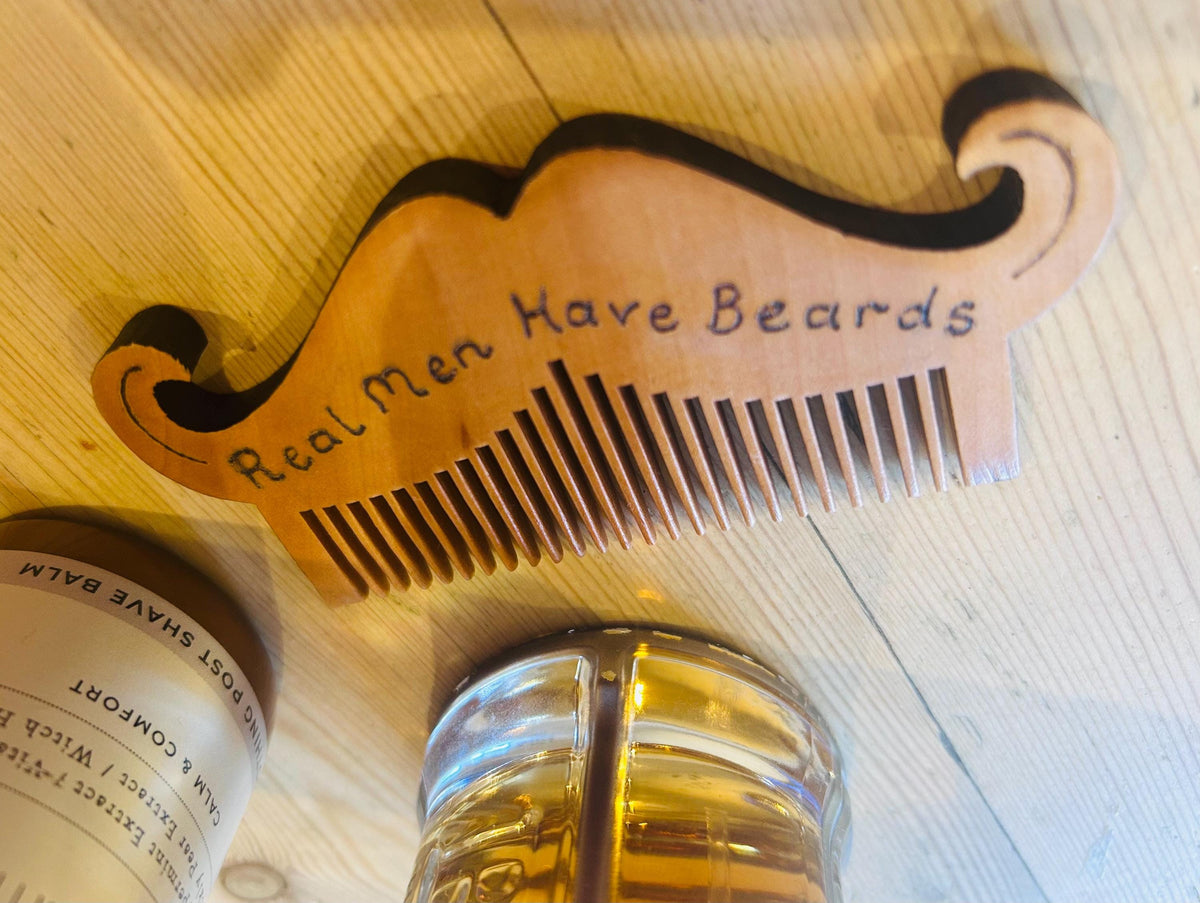 Personalised Moustache shaped facial comb