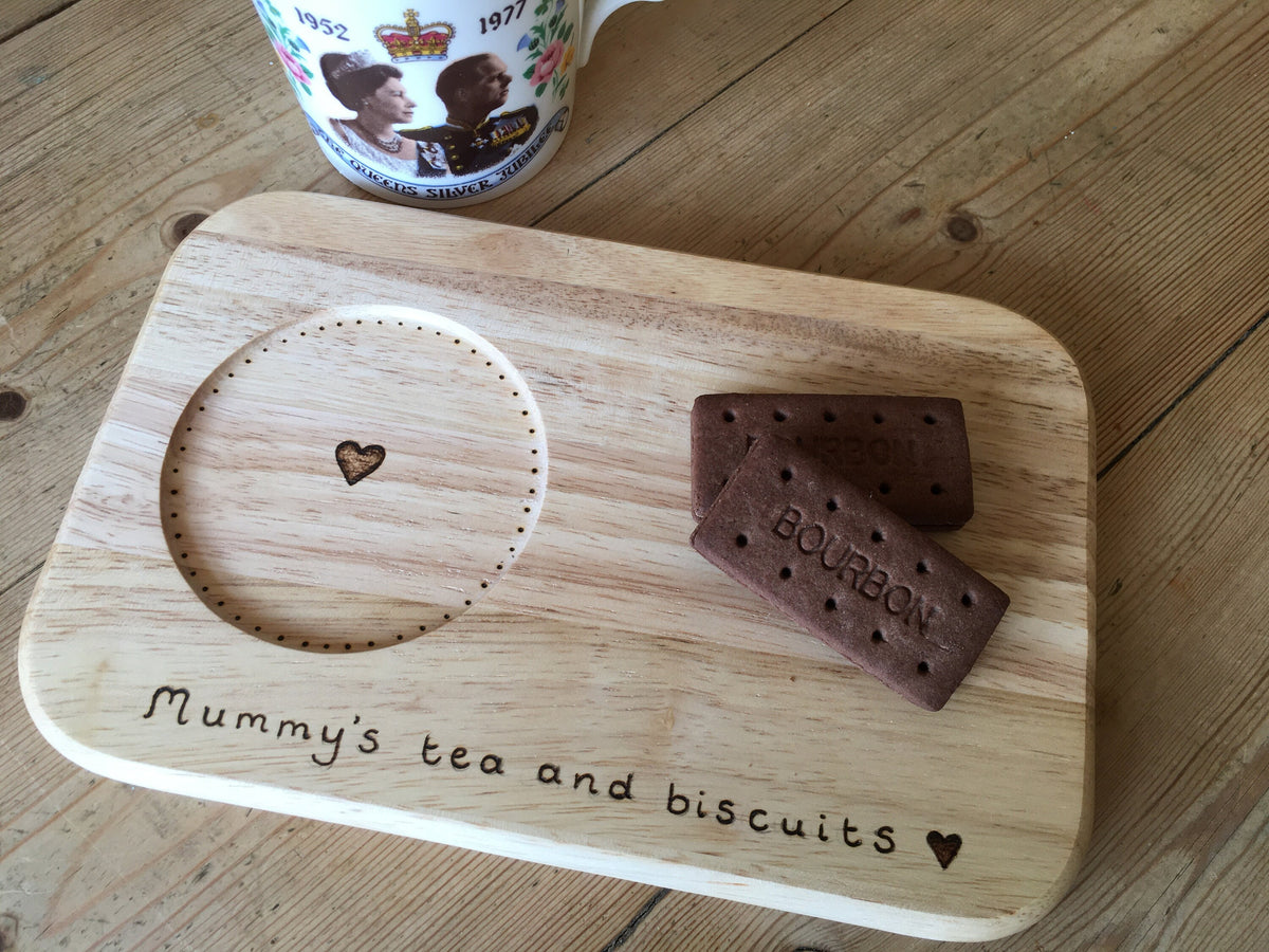 Personalised tea and biscuit tray