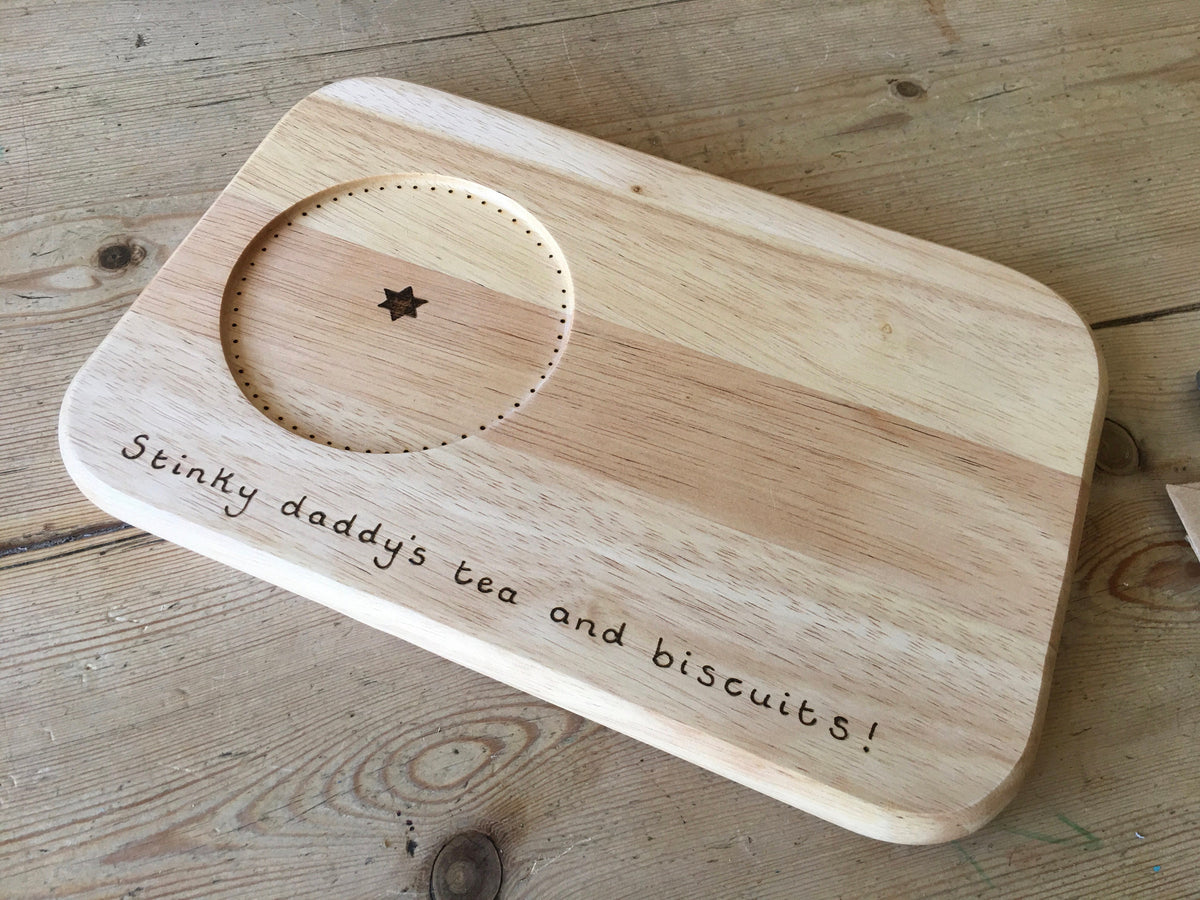 Personalised tea and biscuit tray
