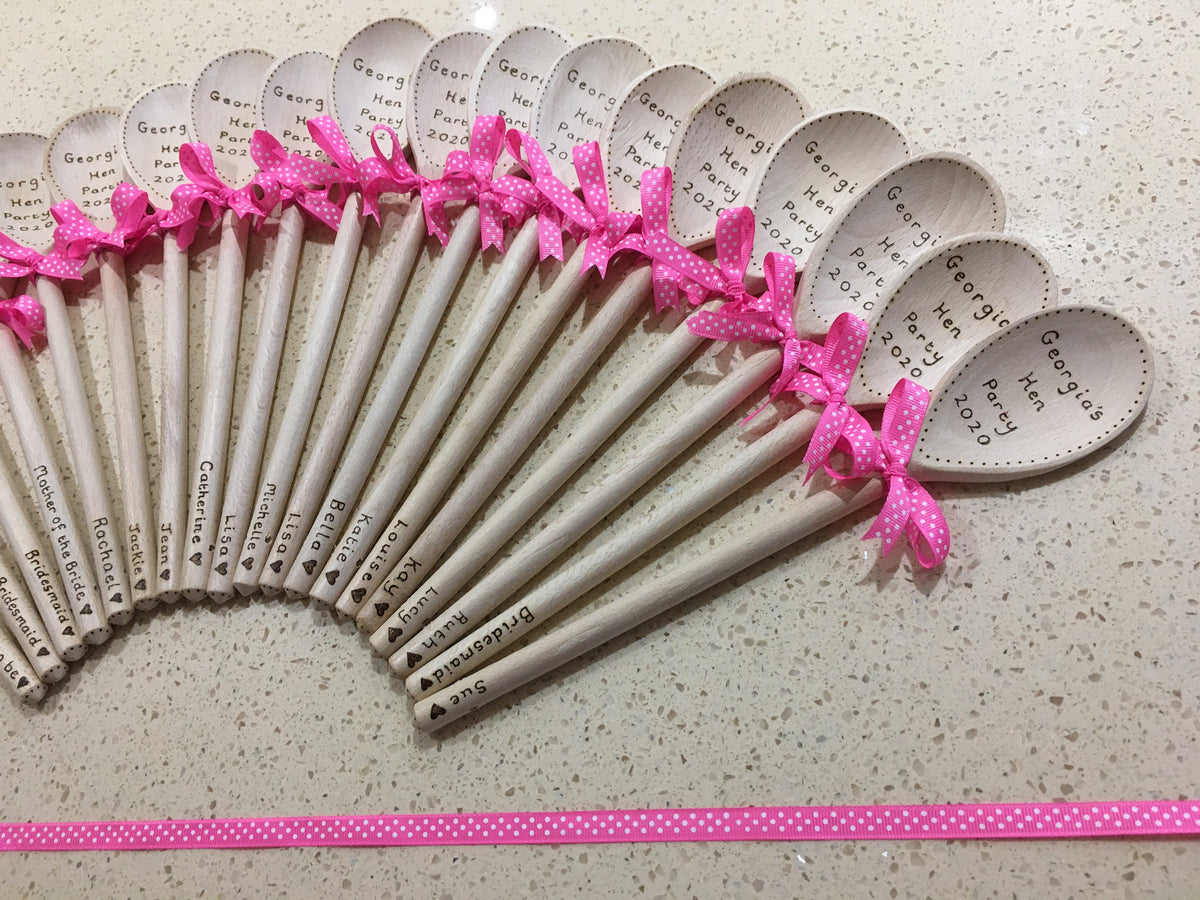 10 Personalised wooden spoons