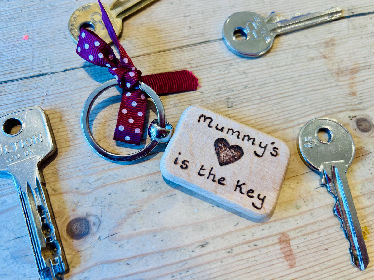 Personalised Daddy’s / Mummy’s love is the key - key ring