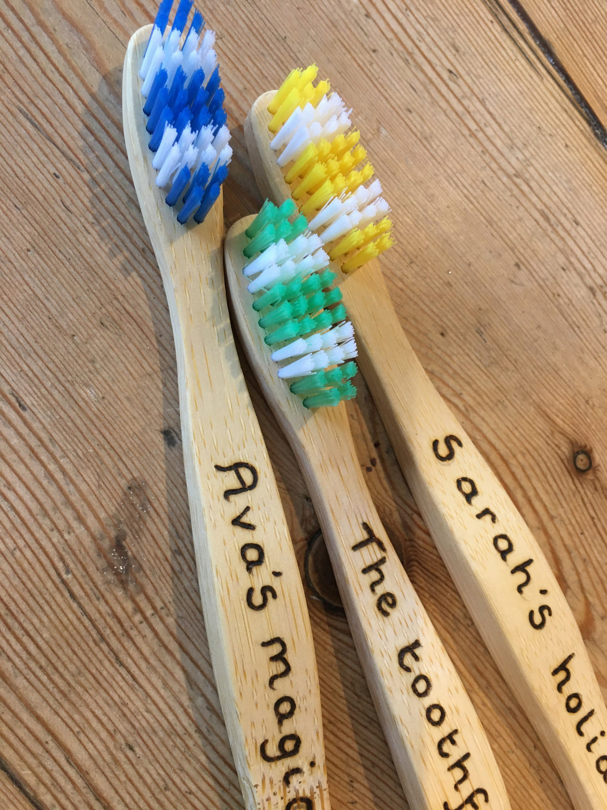 Personalised bamboo toothbrush