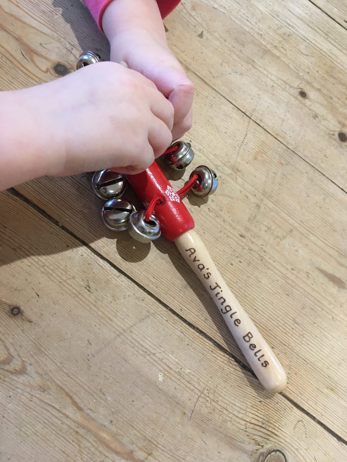 Festive personalised jingle bells green!