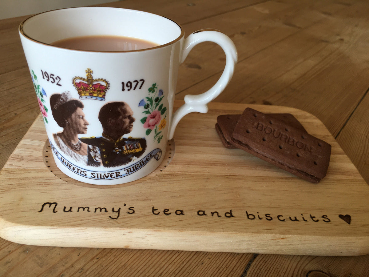 Personalised tea and biscuit tray