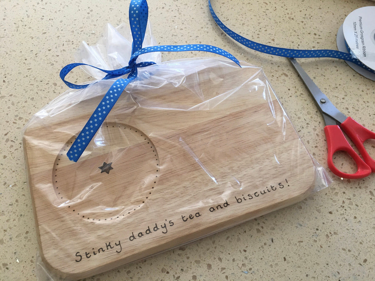 Personalised tea and biscuit tray