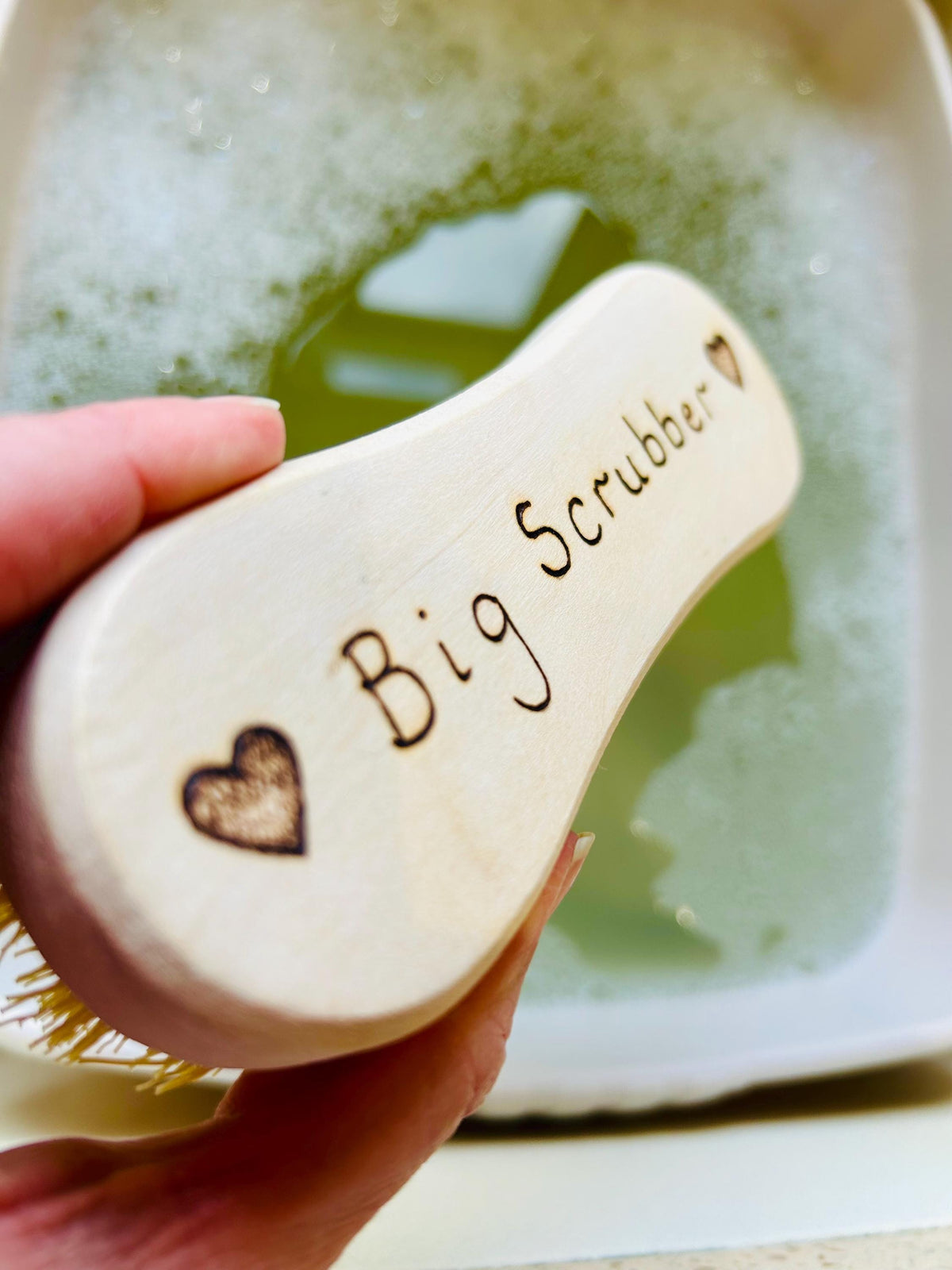 Personalised large scrubbing brush