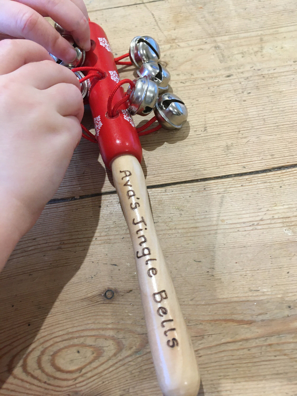 Festive personalised jingle bells green!