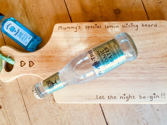 Gintastic lemon chopping board