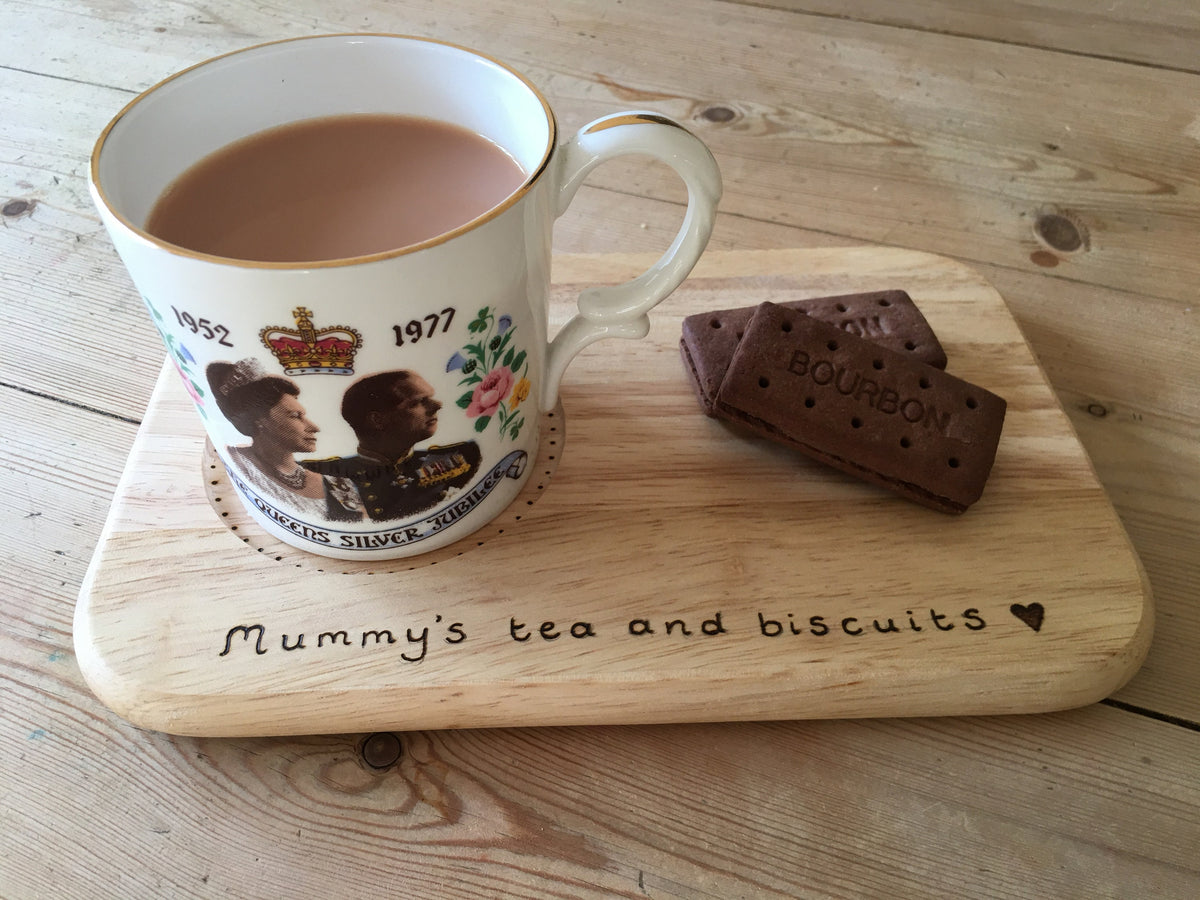Personalised tea and biscuit tray