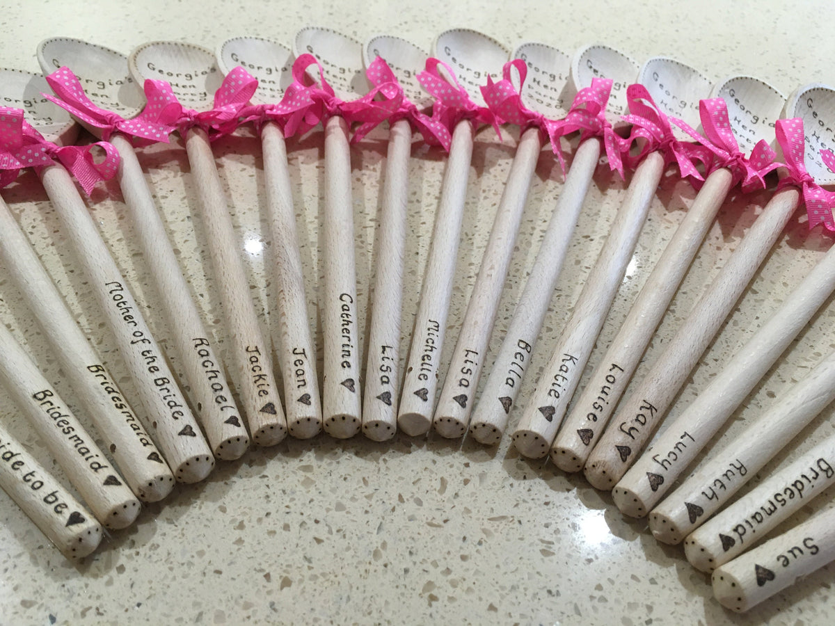 10 Personalised wooden spoons