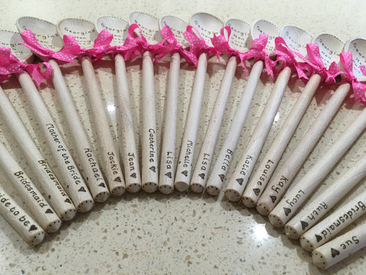 10 Personalised wooden spoons