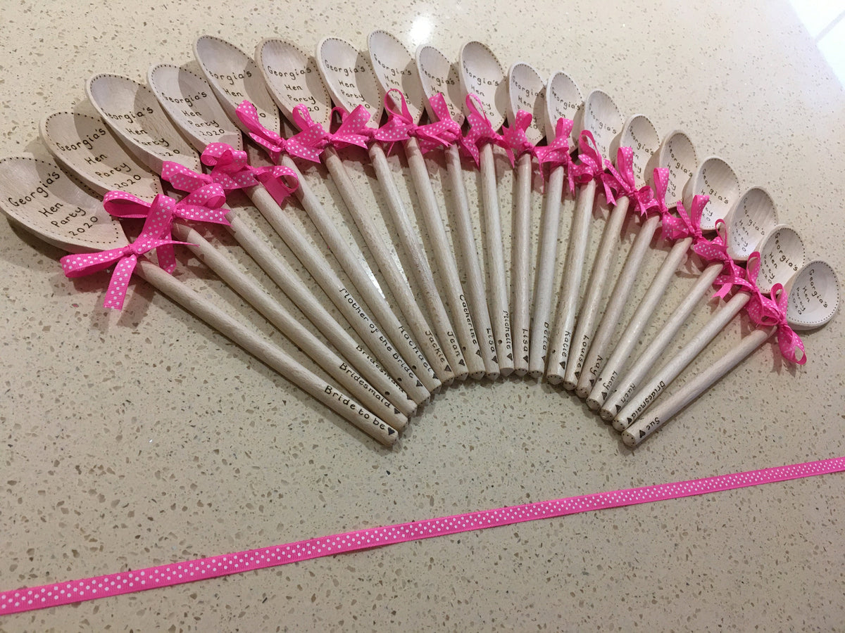 10 Personalised wooden spoons