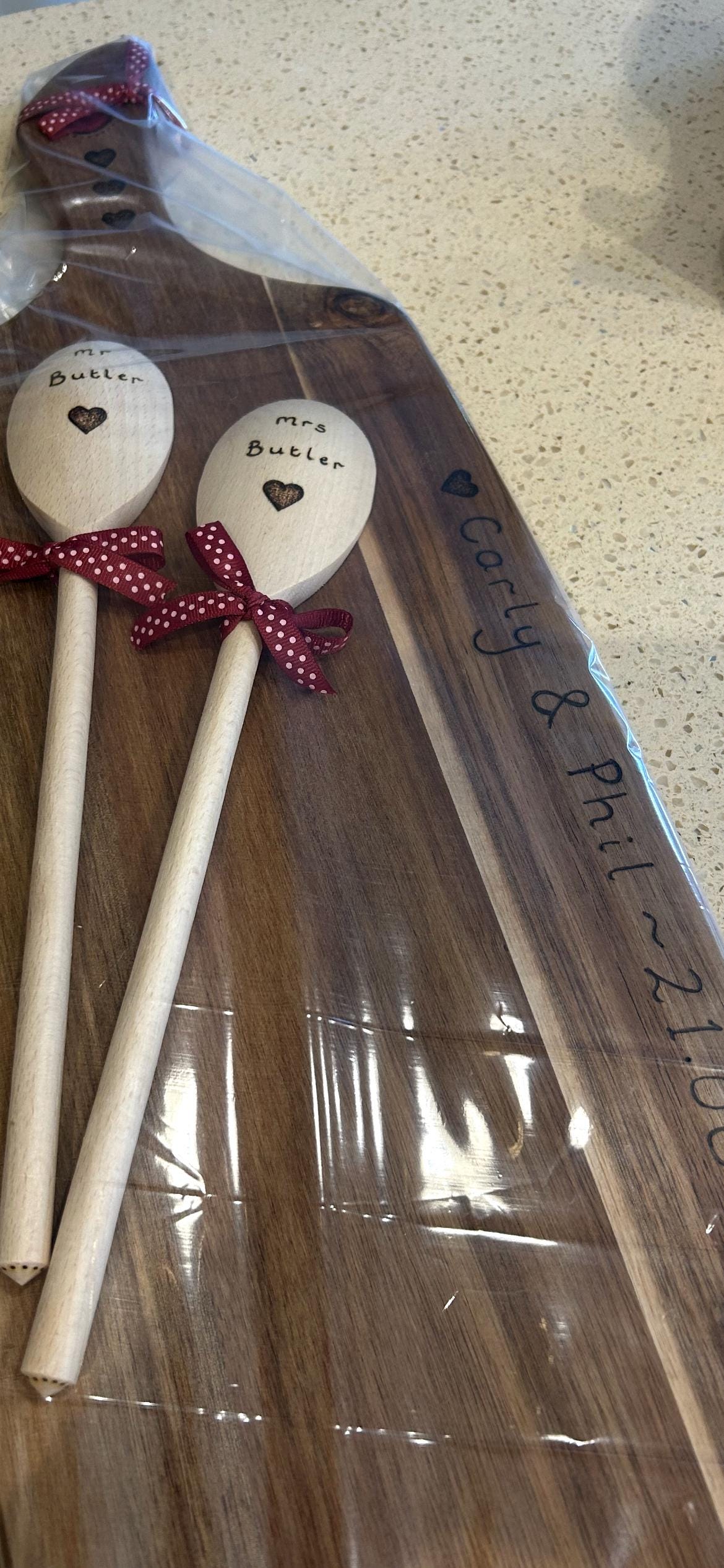 Personalised large acacia wooden charcuterie board