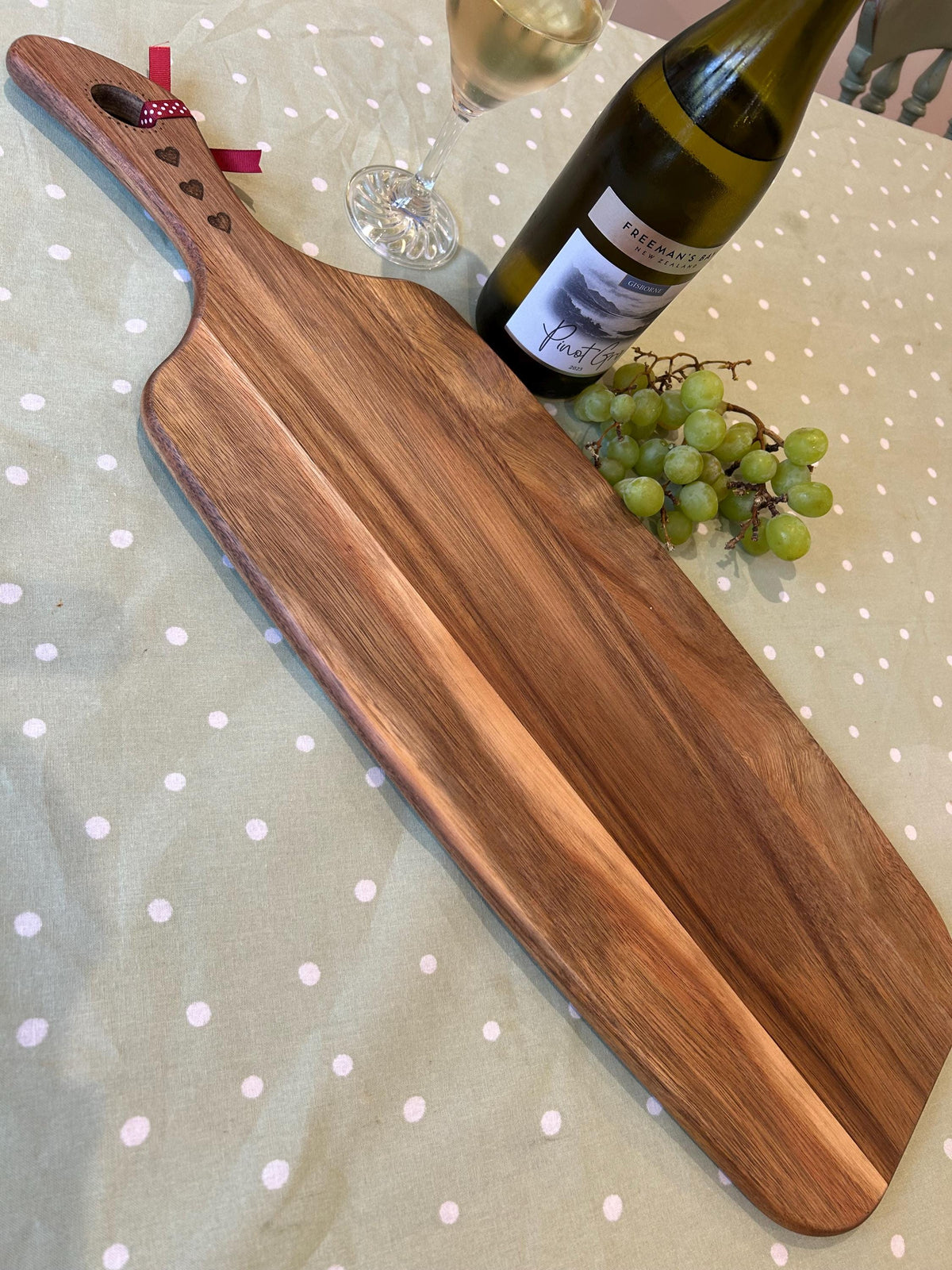Personalised large acacia wooden charcuterie board