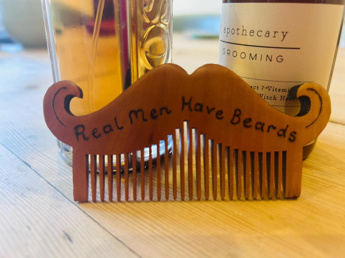 Personalised Moustache shaped facial comb