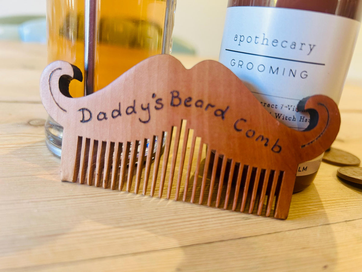 Personalised Moustache shaped facial comb