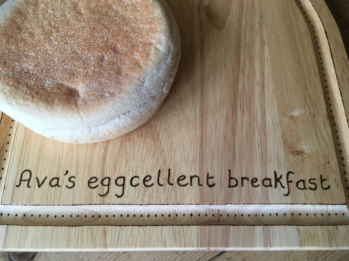 Personalised egg (cellent) breakfast board