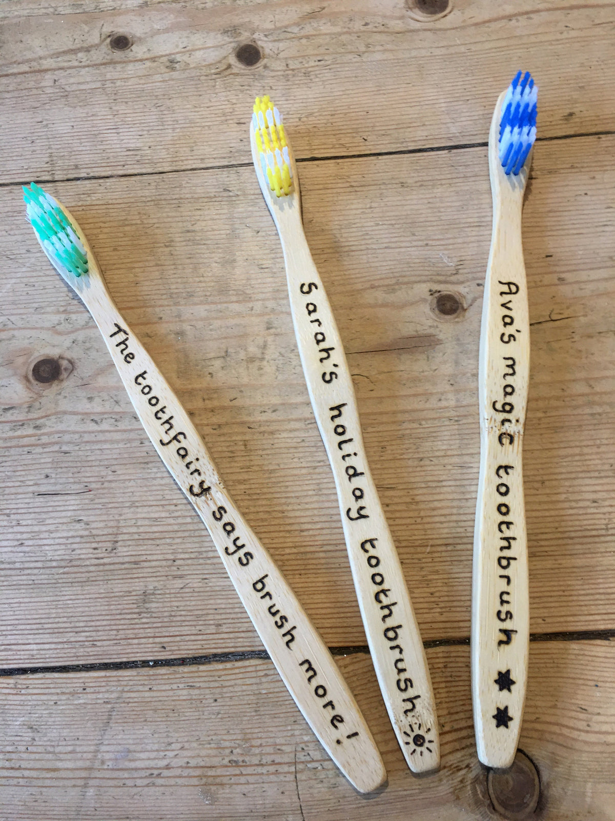 Personalised bamboo toothbrush