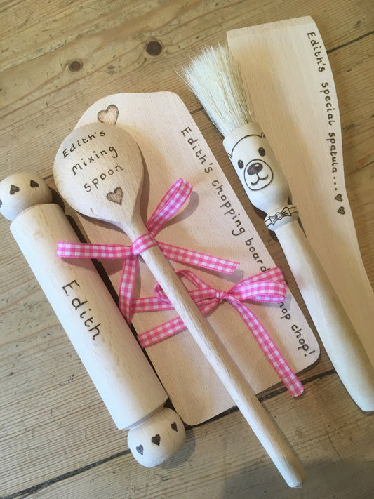 Children’s personalised baking set