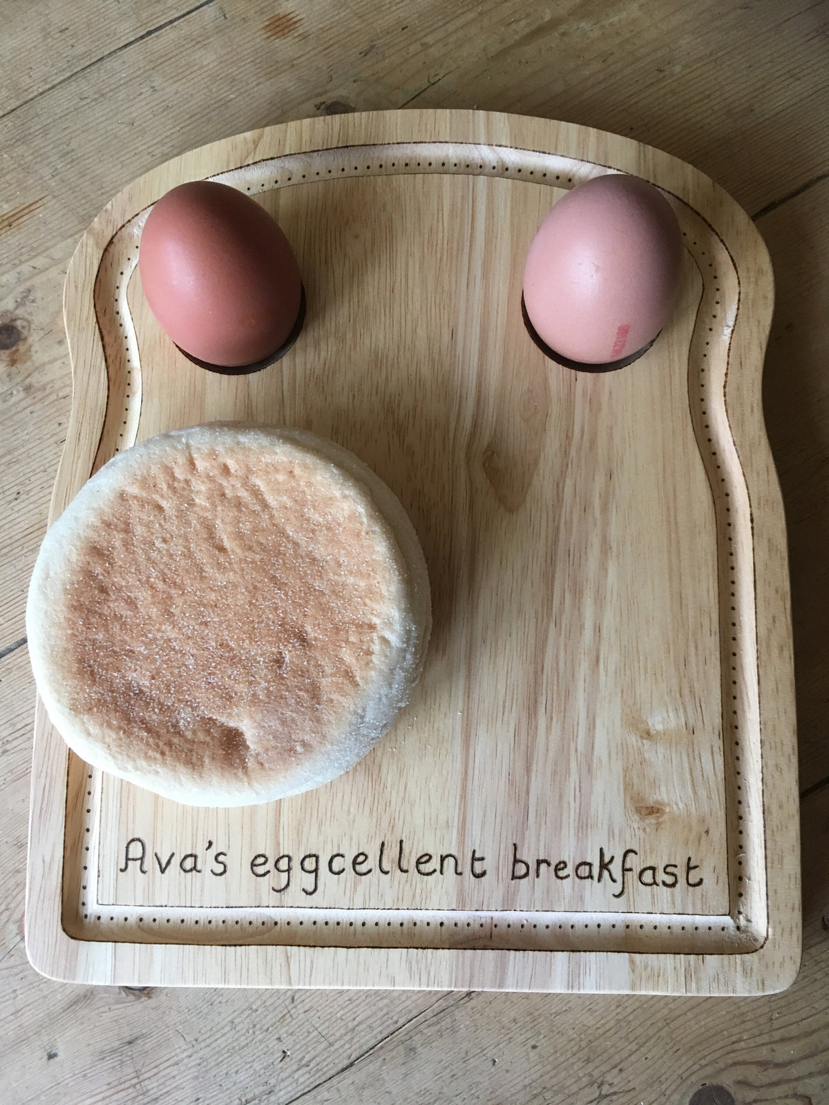 Personalised egg (cellent) breakfast board