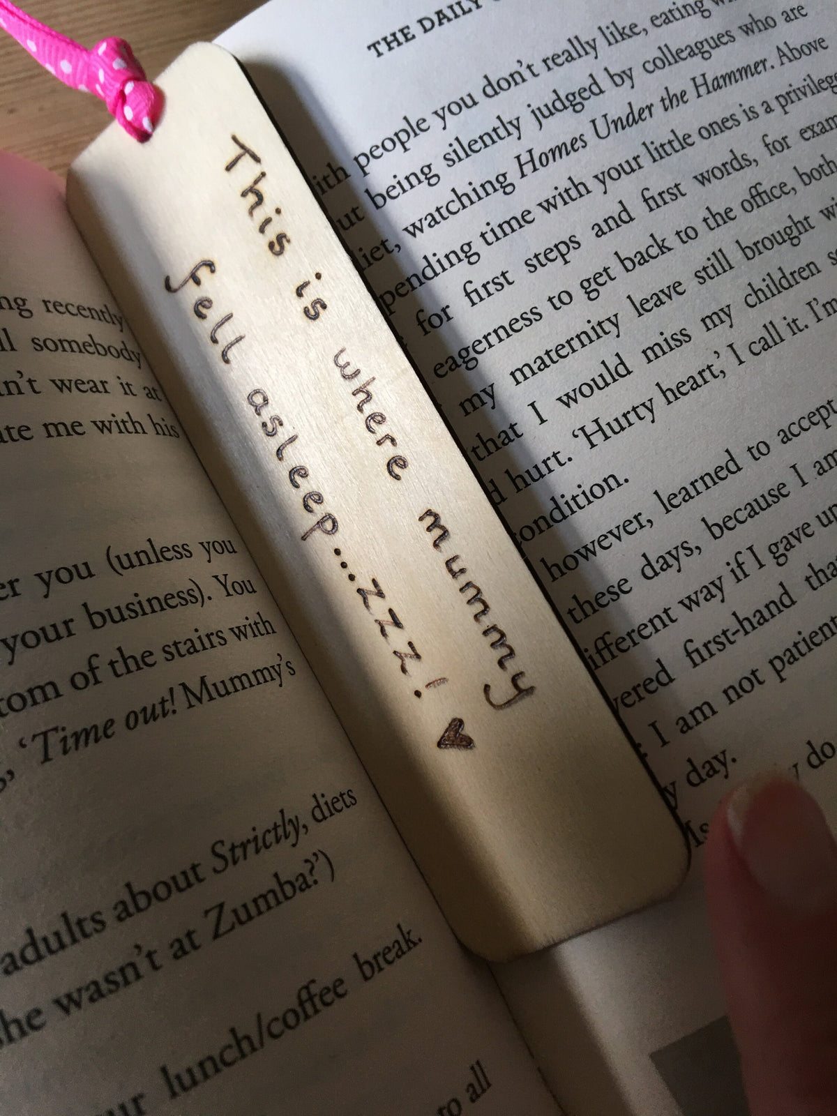 Personalised wooden bookmark / placeholder